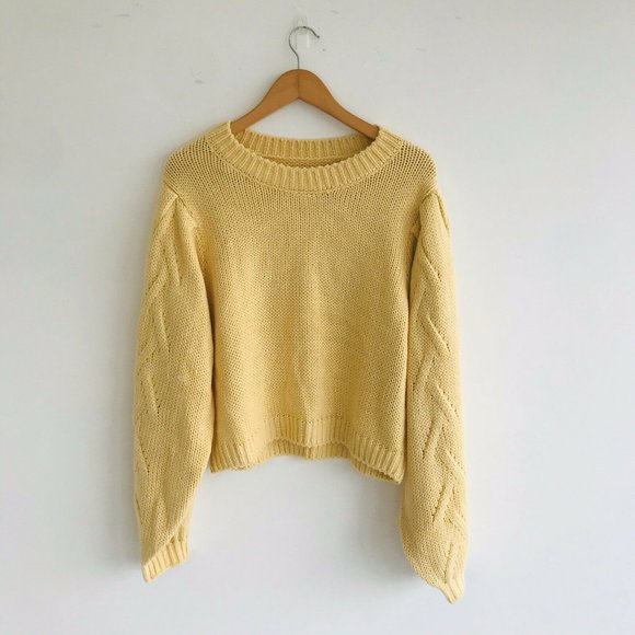 Billabong BNWT Honey Dew Sweater Chunky Knit Banana Women's Jumper Size XL - Picture 4 of 11